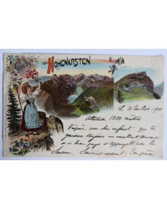 Carte postale ancienne Gruss vom Hohenkasten Suisse