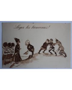 CPA illustrée Guerre 14-18 Verdun Soyez les Bienvenus Marendaz