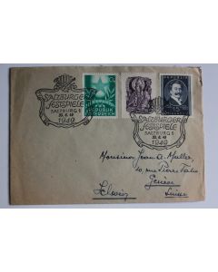 Enveloppe Autriche Salzburger Festspiele 1949