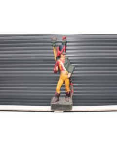 Soldat Porte drapeau bois sculpté