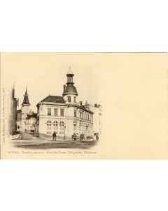 CPA 01 AIN - BOURG - Temple protestant, Hôtel Postes