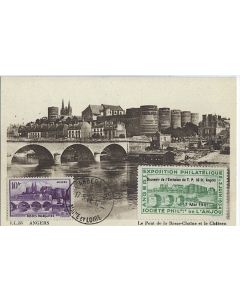 Carte-maximum France n° 500 Angers + vignette