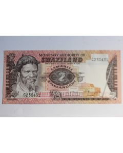 Billet 2 Emalangeni Swaziland 1984
