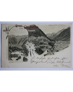 CPA illustrée Gruss aus Göschenen Carl Künzli Suisse