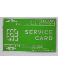 Télécarte de service Landis & Gyr Service Card 806S BTS002 Royaume-Uni