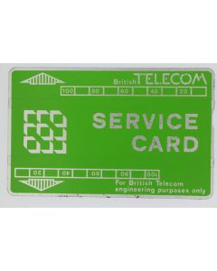 Télécarte de service Landis & Gyr Service Card 903S BTS003 Royaume-Uni