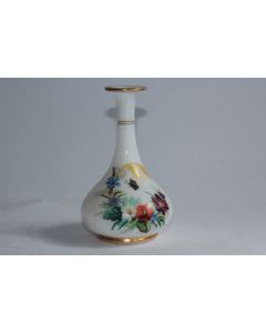 Ancien Vase flacon opaline émaillée XIXe siècle