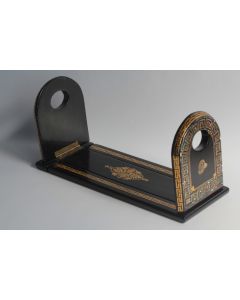 Serre-livres Napoléon III bois nacre Chiens chasse