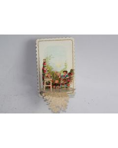 Image chromo dépliant XIXe siècle Muguet diorama