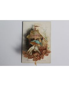 Image chromo à système XIXe siècle Colombes diorama