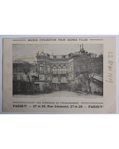 CPA Maison d'éducation pour jeunes filles Paris