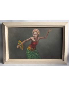 Tableau Peinture BASAR Danseuse Java Indonésie