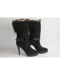 Bottes à talons fourrées cuir Walter Steiger T37