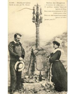 CPA 22 COTES D'ARMOR Doric et Léna Idylle Botrel Scène de l'Angelus