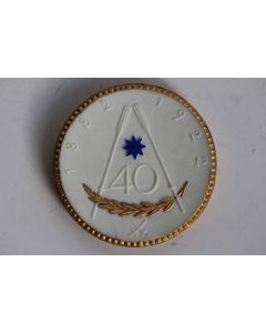 Médaille porcelaine Meissen 40 ans Ruderclub Neptun Allemagne 1922