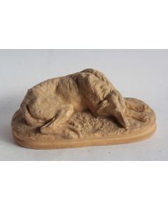 Sculpture chien Lévrier calcaire Fontaines pétrifiantes