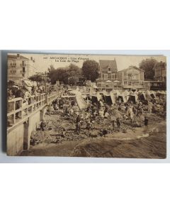 Carte postale ancienne Arcachon Côte d'argent Un coin de plage