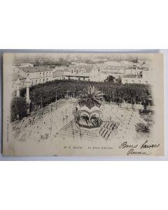 Carte postale ancienne Blida La place d'Armes Algérie
