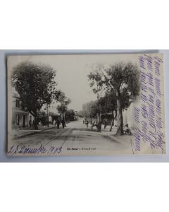 Carte postale ancienne El-Biar Grand'rue Algérie