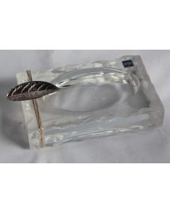 SÈVRES Cendrier cigares cristal Feuille