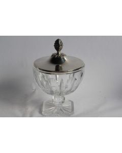 Drageoir argent et cristal taillé