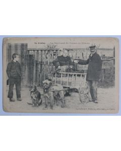 CPA Somme Le Crotoy Marchand de Coques ou Hénons Voiture à chien