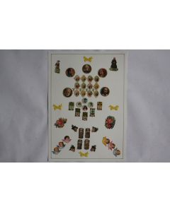 Images chromos gaufrés découpés Aristocrates allemands Angelots 1890