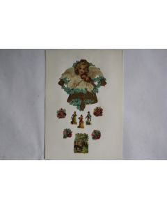 Images chromos gaufrés découpés Angelot 1890
