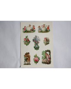 Images chromos gaufrés découpés Angelots 1890