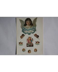 Images chromos gaufrés découpés Angelots 1890