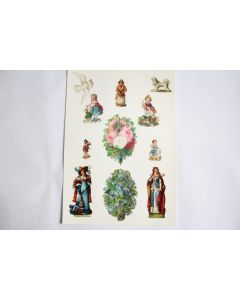 Images chromos gaufrés découpés Personnages Duchesse 1890