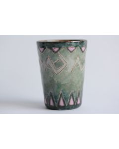 Gobelet émaux cloisonné sur cuivre Genève 1930