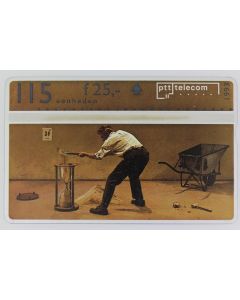 Télécarte L&G dummy Man Filling Sandwatch Pays-Bas