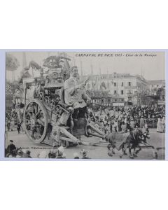 CPA Alpes-Maritimes Carnaval de Nice 1913 Char de la Musique