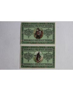 Billets de nécessité 50 Pfennig Stadt Triberg Schwarzw 1918 Allemagne