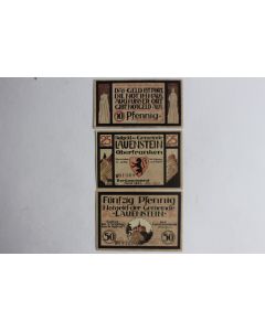 Billets de nécessité Pfennig Lauenstein 1921 Allemagne