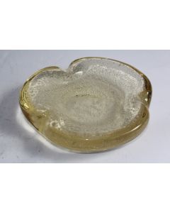 DAUM Cendrier cristal bullé