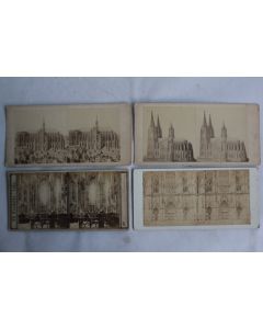 Photographies Vues stéréos Cathédrale de Cologne Allemagne