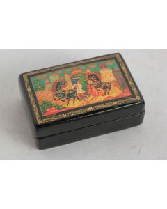 Boîte laquée Russe Fedoskino Конёк-Горбунок Le Petit Cheval bossu