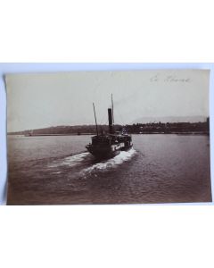 Ancienne photographie Bateau Le Rhône Lac Léman Suisse