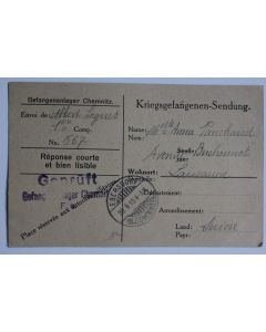 CPA prisonnier de guerre Ebersdorf Allemagne 1915