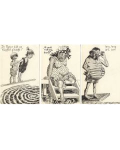 3 CPA illustrée Humour anglais allemand