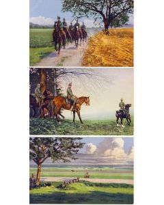3 CPA Militaria Guerre 1914-18 illustrées Cavalerie et infanterie