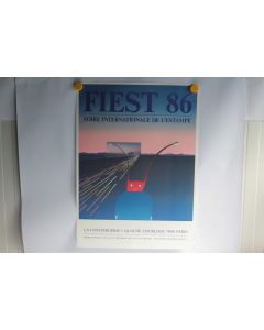 Affiche exposition Jean Michel FOLON Fiest 1986 Foire Estampe