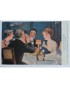 CPA publicitaire Liqueur Carmosa illustrateur Droit