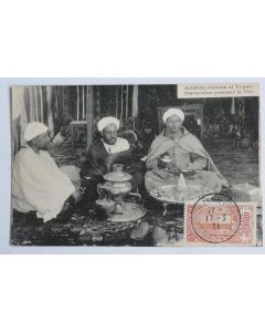 CPA Maroc Scènes et Types Marocains prenant le thé