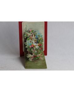 Image chromo dépliant XIXe siècle Colombes diorama Allemagne