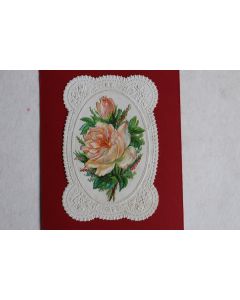 Chromo gaufré fleurs XIXe siècle Allemagne