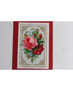 Chromo gaufré fleurs XIXe siècle Allemagne