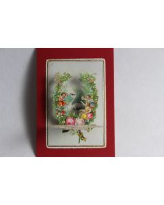 Image chromo dépliant XIXe siècle Cygne diorama Allemagne